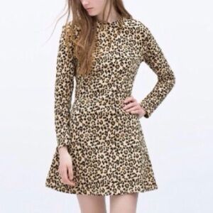 Zara Women’s Leopard Cheetah Dress animal print, Small​